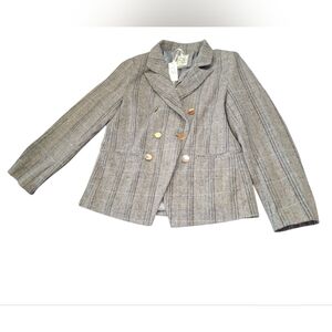 Gray Plaid Women's Blazer
